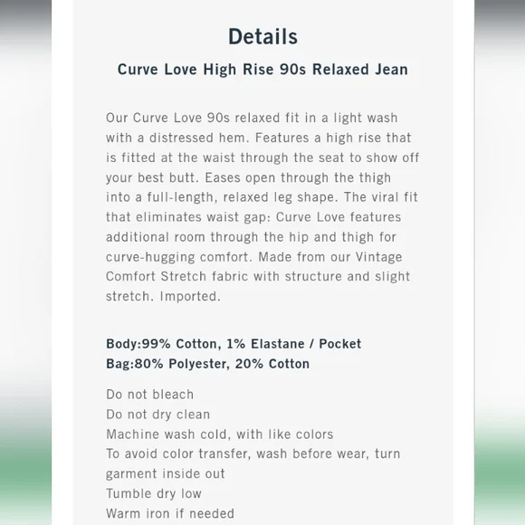 A&F Curve Love 90s Relaxed Fit High Rise Jeans Light Wash - Picture 3 of 15